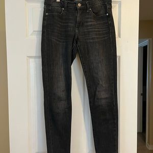Banana Republic faded black skinny jeans.